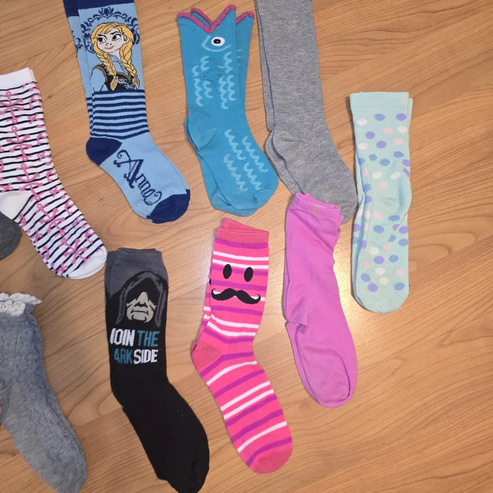 Assortment of Kids Novelty Socks Size Medium